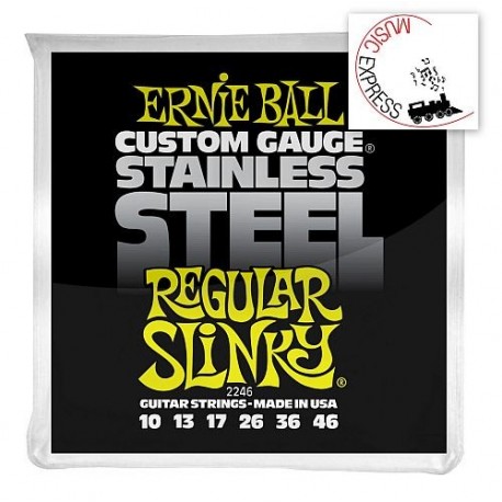Ernie Ball 2246 Stainless Steel Regular Slinky 10/46