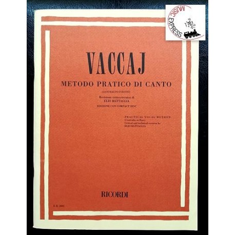 Vaccaj - Metodo Pratico di Canto Contralto o Basso