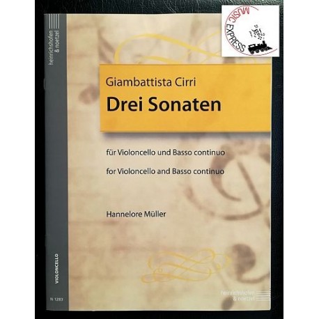 Cirri - Drei Sonaten für Violoncello und Basso Continuo