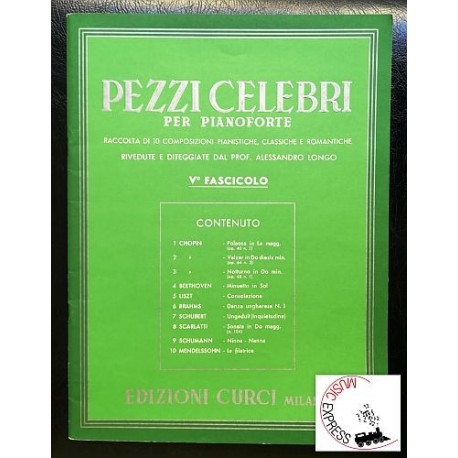 Vari - Pezzi Celebri per Pianoforte Fascicolo V°