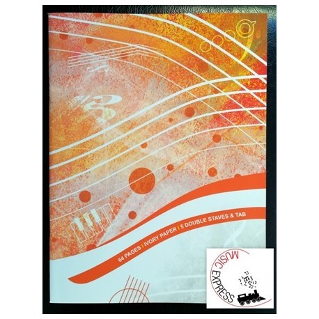 Quaderno di Musica - 5 Pentagrammi Doppi e Tablature per Chitarra