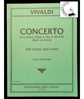 Vivaldi - Concerto in G minor, Op. 9, Rv. 334 for Violin and Piano