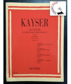 Kayser - 36 Studi Elementari e Progressivi Op. 20 per Violino Fascicolo II